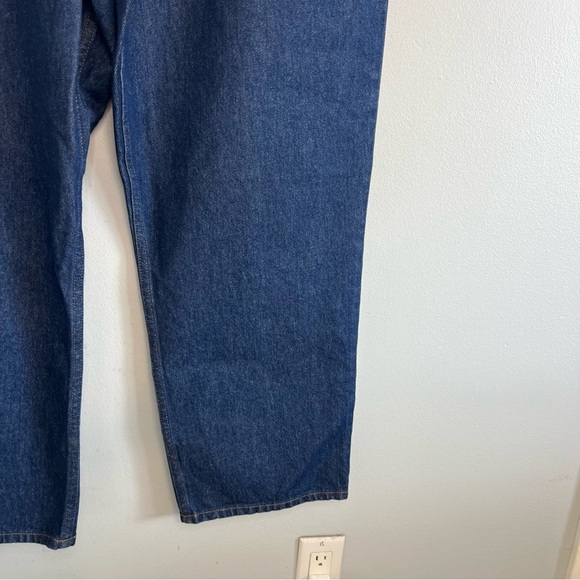 L L Bean Men's Comfort Waist Jeans Dark Wash Sz 44x29 Adjustable Waist workwear - Picture 4 of 15
